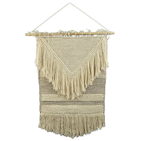 New with Tags - 70s-Style Macrame Artisan Wall Hanging, BOHO, Concepts Brand - Picture 1 of 8